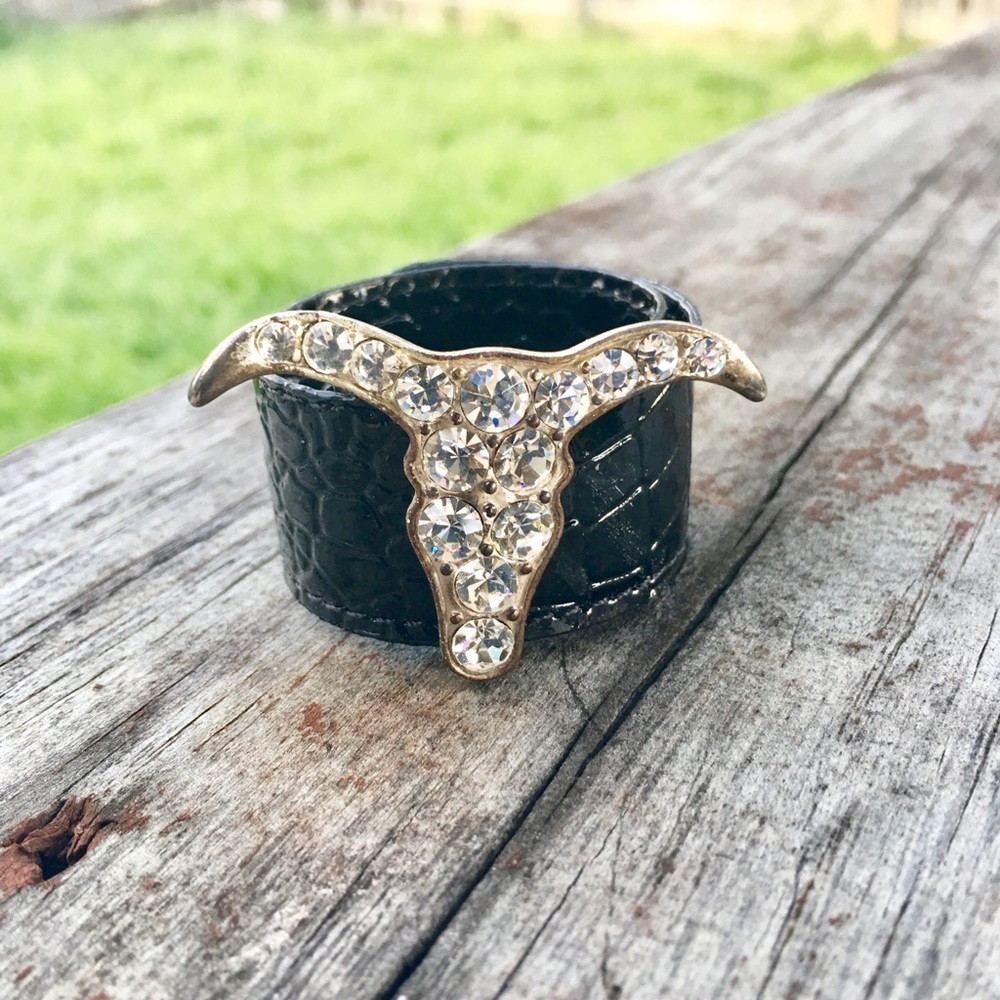 Crystal Ling Horn Bling Wrap Bracelet